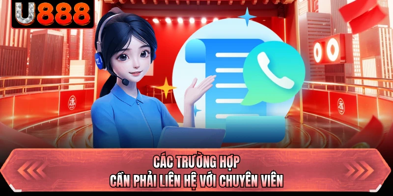 Các trường hợp cần phải liên hệ với chuyên viên