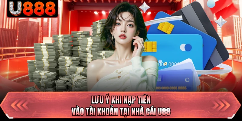 Lưu ý khi nạp tiền vào tài khoản tại nhà cái U88