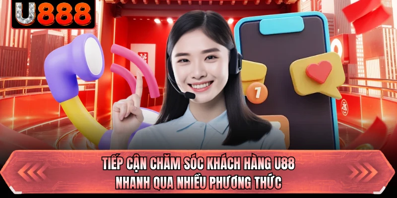 Tiếp cận chăm sóc khách hàng U88 nhanh qua nhiều phương thức